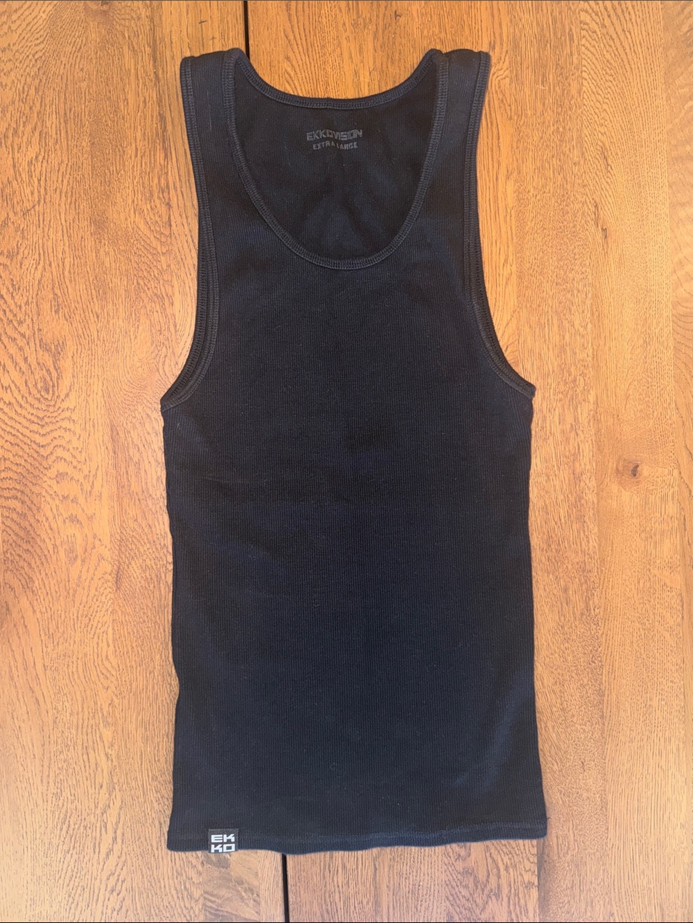 Ekko Vision Black Ribbed Tank Top
